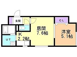 LaAxia4 1LDKの間取図画像
