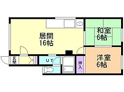 シャルム7.7 2LDKの間取図画像