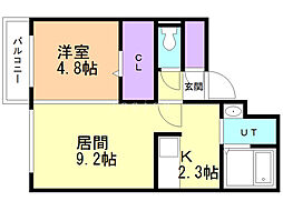 DIOCLASISKOTONI 1LDKの間取図画像
