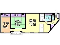ニューライフサッポロC 2LDKの間取図画像