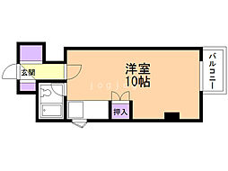 シティハウス琴似 ワンルームの間取図画像