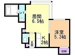 フォーサイトフラワー 1LDKの間取図画像