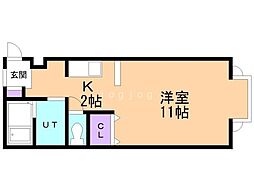 コトニイロムKettビル 1Kの間取図画像