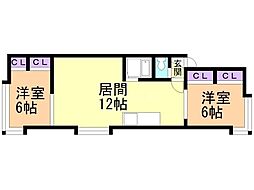 メゾンジュール 2LDKの間取図画像