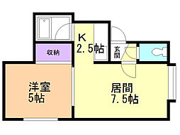 スターハウス 1LDKの間取図画像