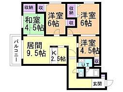レジデンツビーネ 4LDKの間取図画像