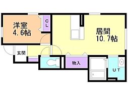 ディールーム曙 1LDKの間取図画像