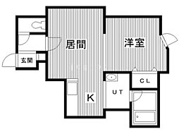 プリマベラ 1LDKの間取図画像