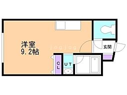 コーポ1・3 ワンルームの間取図画像