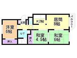 サンタフェハイツ 3LDKの間取図画像