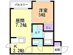 ル・ファール山の手グランデ 1LDKの間取図画像