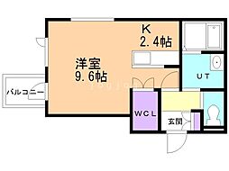 CORALHILLS 1Kの間取図画像