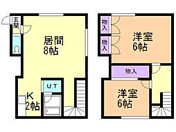 コンフォートT13 2LDKの間取図画像