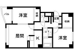ラ・フォーチュナ宮の沢 2LDKの間取図画像