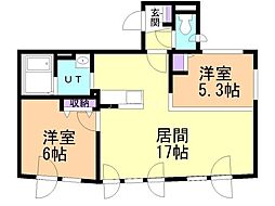 AmazingKafuu 2LDKの間取図画像