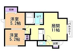 間取図画像 2LDK