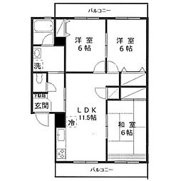 第3センチュリーパーク 3LDKの間取図画像