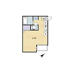 ヒュッゲ南町 ワンルームの間取図画像