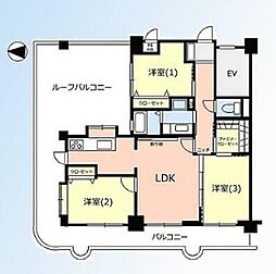 モリス川口 3LDKの間取図画像
