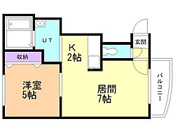 ＷＩＬＬ 1階1LDKの間取り