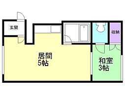 サンコーポ 1DKの間取図画像