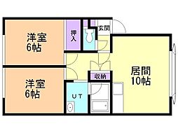 メゾン28 2LDKの間取図画像