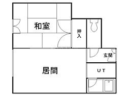 シャトー泉 1LDKの間取図画像