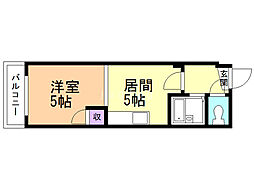 菊水コート 1DKの間取図画像