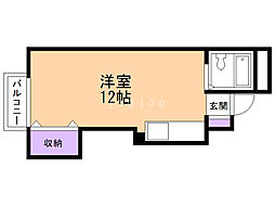 パブリック48 ワンルームの間取図画像