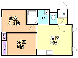 ケーユーハイツ 1階