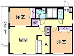 間取図画像 2LDK