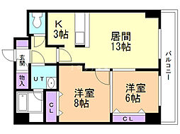 間取図画像 2LDK