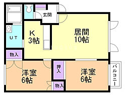 間取図画像 2LDK