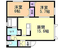 間取図画像 2LDK