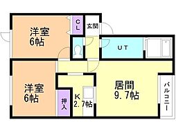 間取図画像 2LDK