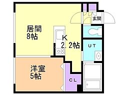 NorthPoints東札幌 1LDKの間取図画像