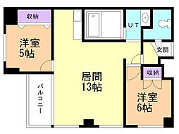 OMRESIDENCE南郷20 2LDKの間取図画像