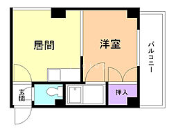 ビッグバーンズマンション東札幌 1DKの間取図画像