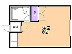 森ビル ワンルームの間取図画像