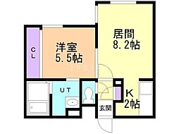 effort nango 1LDKの間取図画像