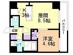 NCウイング白石 1LDKの間取図画像