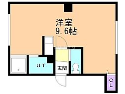 コーポラス雅 ワンルームの間取図画像