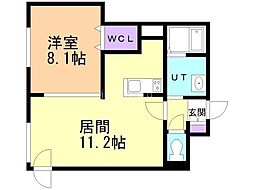 札幌市白石区栄通10丁目マンション 1LDKの間取図画像