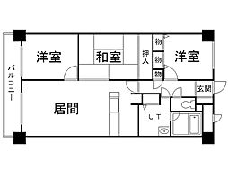 グランメール平和通南 3LDKの間取図画像
