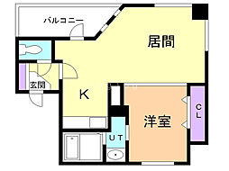 SEIRA豊平 1LDKの間取図画像
