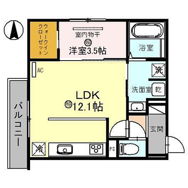 セジュール汀 205｜和歌山県和歌山市西汀丁(賃貸アパート1LDK・2階・41.15㎡)の写真 その2