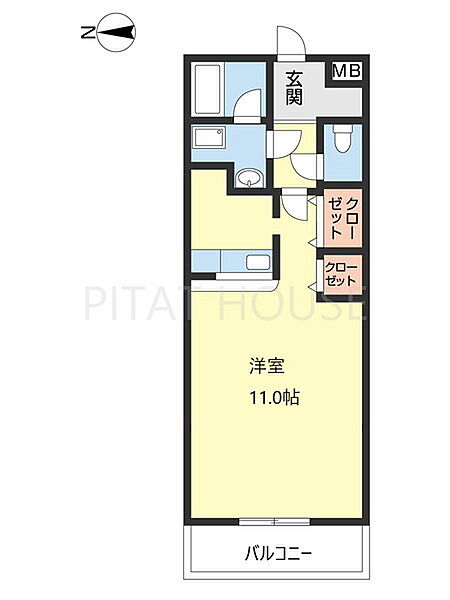 レジデンス四ヶ郷 208｜和歌山県和歌山市新在家(賃貸アパート1R・2階・31.50㎡)の写真 その2