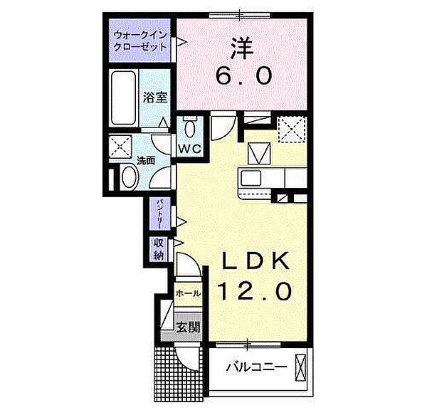 パラッツオ・ベーネII 102｜和歌山県有田市宮崎町(賃貸アパート1LDK・1階・44.55㎡)の写真 その2