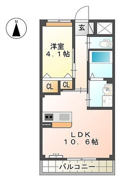 リッチ＆フォースMIKAZURA 302｜和歌山県和歌山市三葛(賃貸マンション1LDK・3階・38.20㎡)の写真 その2