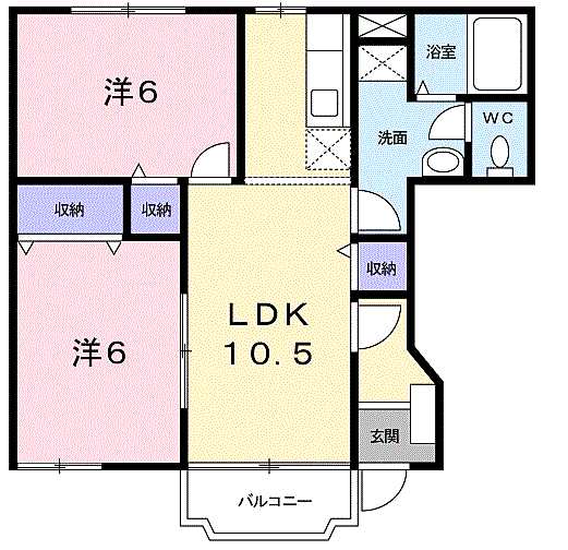 ブリッサ日高II 101｜和歌山県日高郡日高町大字高家(賃貸アパート2LDK・1階・51.79㎡)の写真 その2